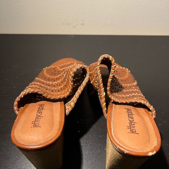 Jeffrey Campbell Brown Leather Mules - Picture 4 of 6